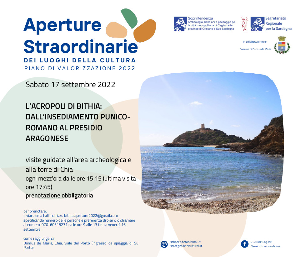 APERTURE STRAORDINARIE LUOGHI DELLA CULTURA - 17 settembre 2022