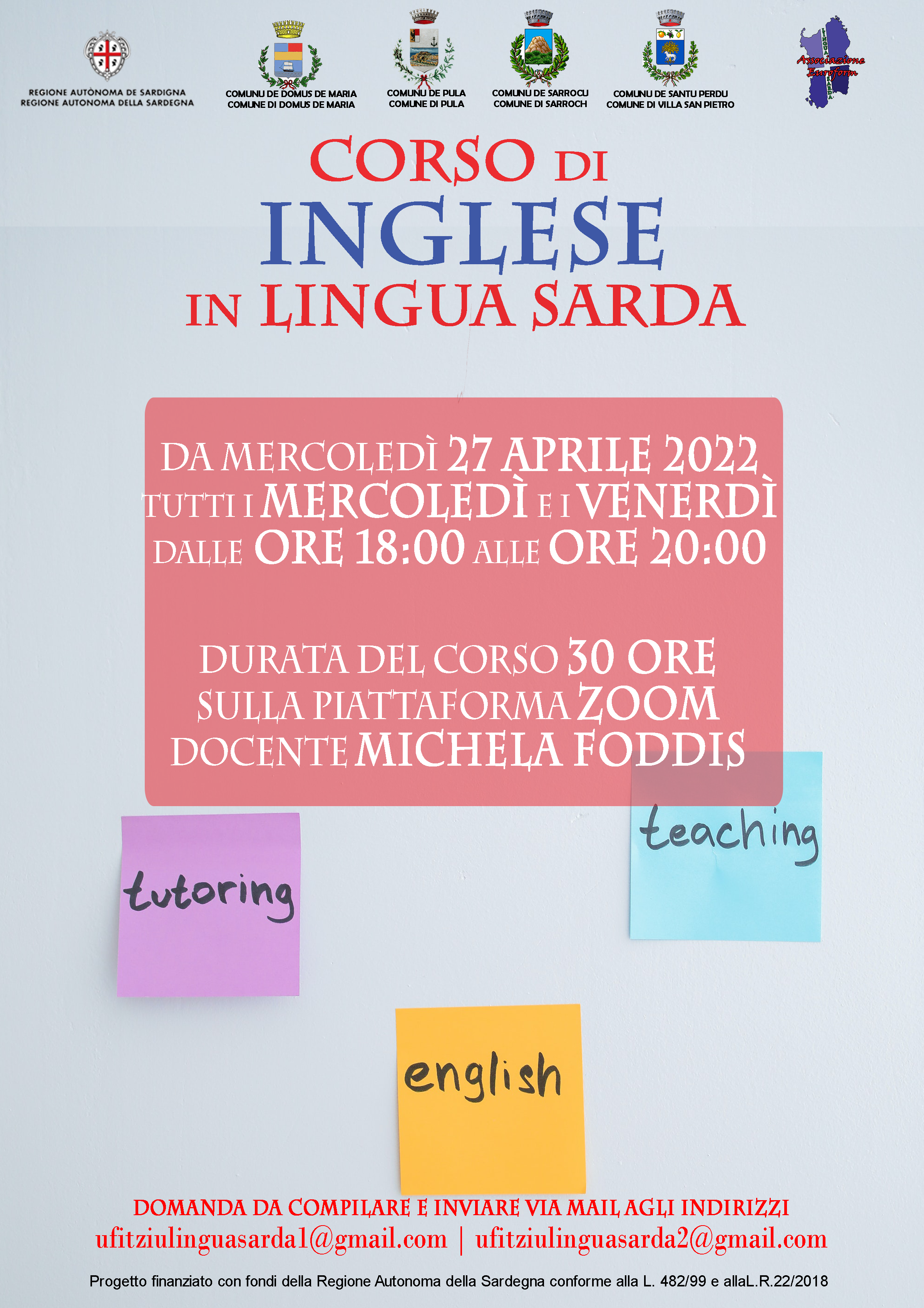 Corso di inglese in lingua sarda- cursu de ingresu in lìngua sarda