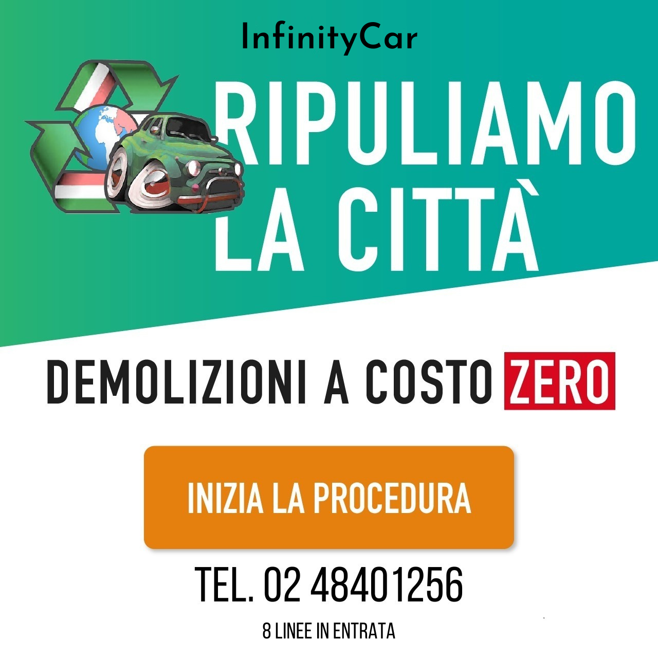 Ripuliamo la città- demolizione autoveicoli a costo zero