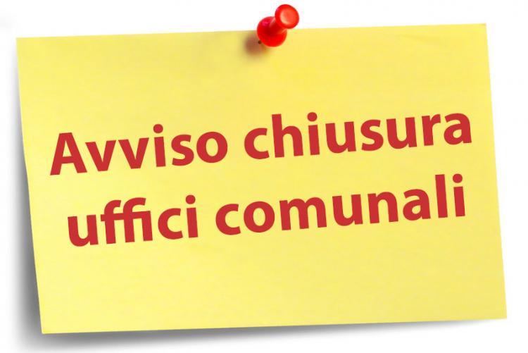 Avviso di chiusura pomeridiana degli uffici comunali per il giorno 31.12.2020