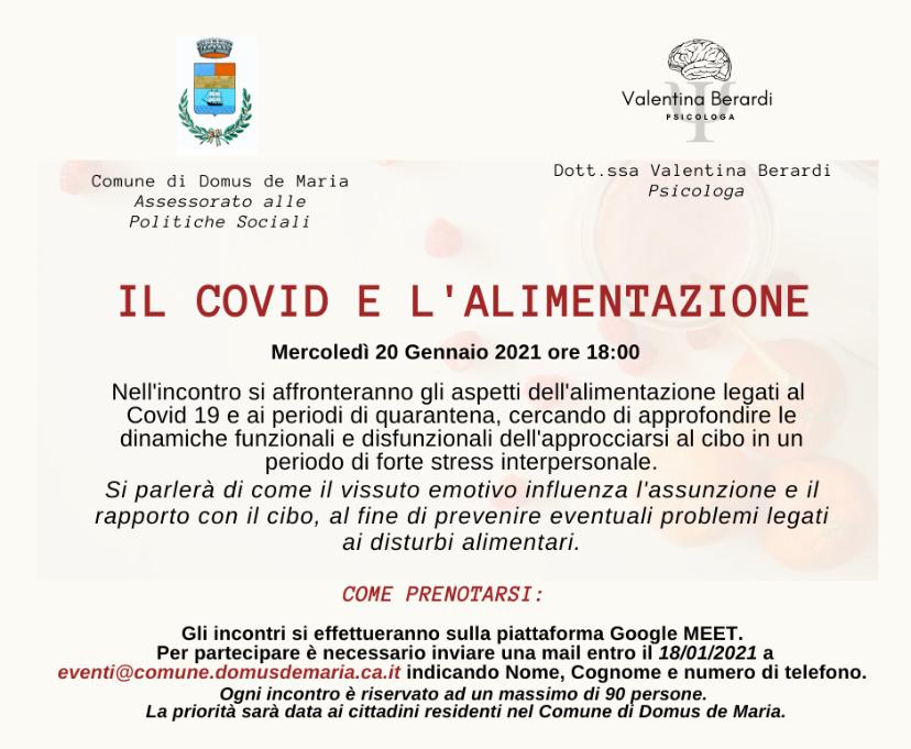 Il Covid e l'alimentazione